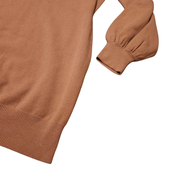 Women’s XL Exlura Tan Knit Long Sleeve Pullover Dress - Picture 3 of 4